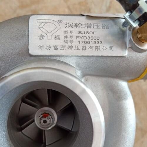 New Turbo SJ60F A08FY-003 FY-003 Turboccharger For Yangchai Engine YZ4102ZLG 81KW 3.432L For Foton Truck