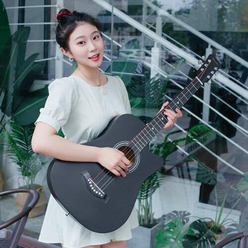 Gifts Wood Guitar Trainer Girl Accessories High Quality Acoustic Guitar Travel Music Guitare Acoustique Instruments DL60JT