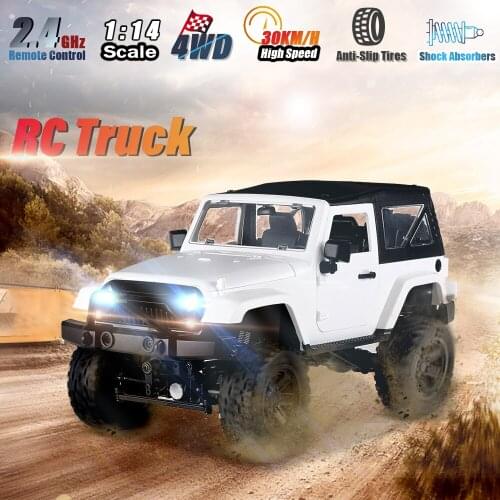 F2 RC Car 1/14 Scale Remote Control Truck Convertible 4WD 2.4GHz Off Road RC Trucks 30km/h Vehicle Crawler Toys for Kids Adults
