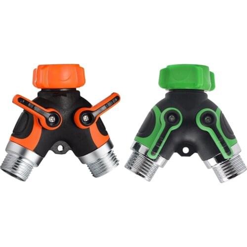 Garden Hose Splitter 3/4 Inch Adapter Bolted & Threaded Smooth Long Handle