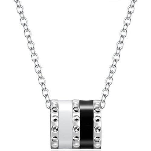 S925 sterling silver two-color dripping oil small waist necklace choker silver jewelry