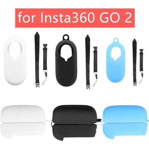 Silicone Protective Cover for Insta360 Go2 Camera Thumb Camera Anti-Scratch Protector Case for Insta360 Go 2 Camera Accessories