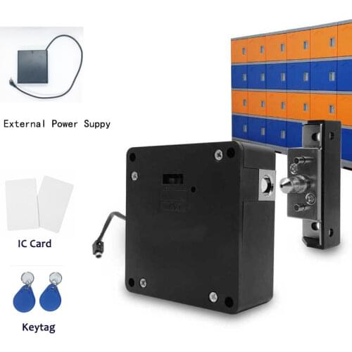 Smart Cabinet Lock 13.56MHZ IC Electronic Lock Hidden RFID Furniture Keyless Lock For Drawer Cabinet with External Power Suppy