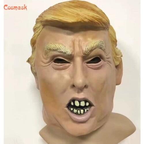 Cosmask Halloween Funny Realistic Latex Celebrity Donald Trump Putin President Mask Halloween Ball Cosplay Masks Party Costume