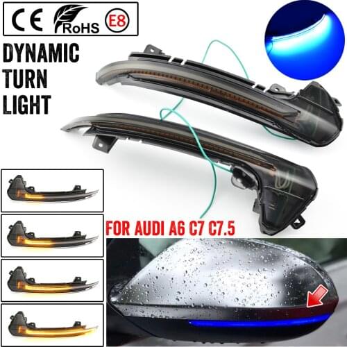 LED Dynamic Turn Signal Light For Audi A6 C7 C7.5 RS6 S6 4G 2012-2018 Car Side Wing Rearview Mirror Blinker Indicator