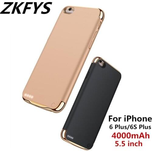 4000mAh Slim Battery Charging Cover For iPhone 6 Plus Battery Case Portable Power Bank Cover For iPhone 6S Plus Powerbank Case