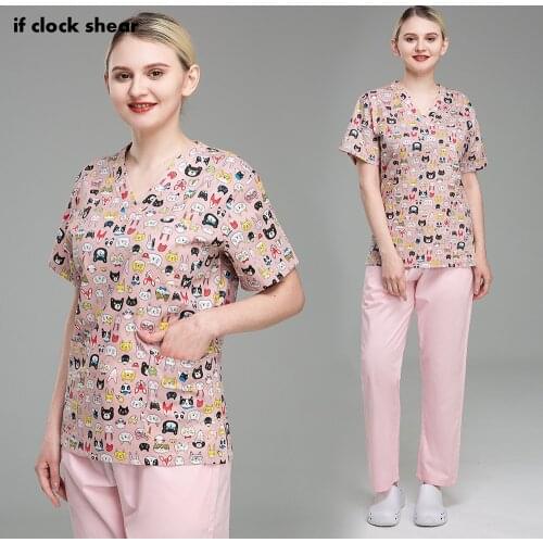 Dental Hospital Tops Nursing Uniform Unisex Medical Spa Dental Clinic Supplies Nurse Beauty Salon Womens Medical Uniforms Shirt