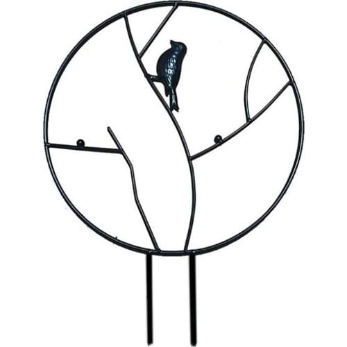 Plant Support Stake Climbing Frame Garden Flower Pot Holder Diameter 30cm High 40.5cm White Vine Tool Cage Hydrangea Ring Metal