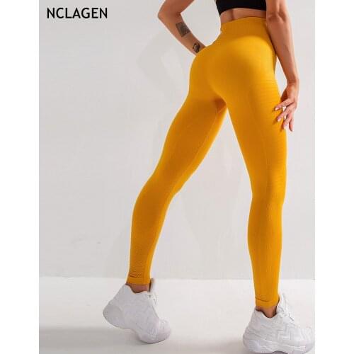 Women Gym Leggings Yoga Pants Sportswear High Elastic Fitness Sport Leggin Seamless Workout Running High Waist Tights NCLAGEN