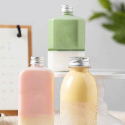 10Pcs 250ml/260ml/350ml Tea Milk Fruit Water Cup Eco-friendly Heat Resistant Plastic Beverage Juice Bottle Supplies for Home