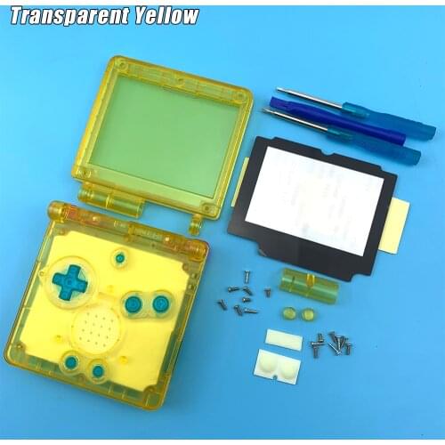 2020 New Transparent Clear For GBA SP For Nintend Gameboy Housing Case Cover Replacement Full Housing Shell For Advance SP