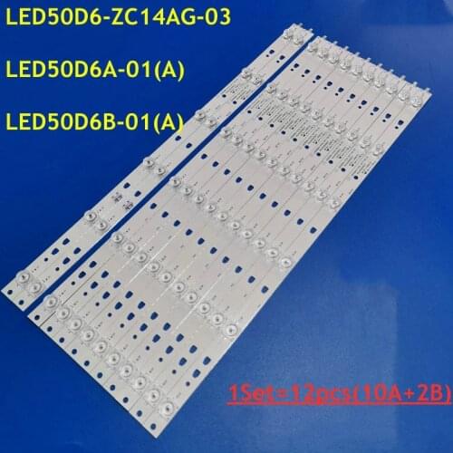 LED Backlight strip 6 lamp for Haier 50"TV 50A6M LE50A7100L LE50U51A 50A6 LED50D6-01(A) ZC14 30350006202 V500HJ1-PE8