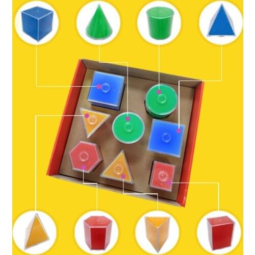 8/12 Pcs Geometric Model Disassemble Cube Cylinder Cone Toy Math Resources Learning Educational Gift