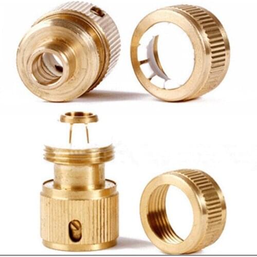 Quick Connect Swivel Connector Garden Hose Coupling Systems for Watering Irrigation Brass-Coated Hose Adapter 1/2 inch