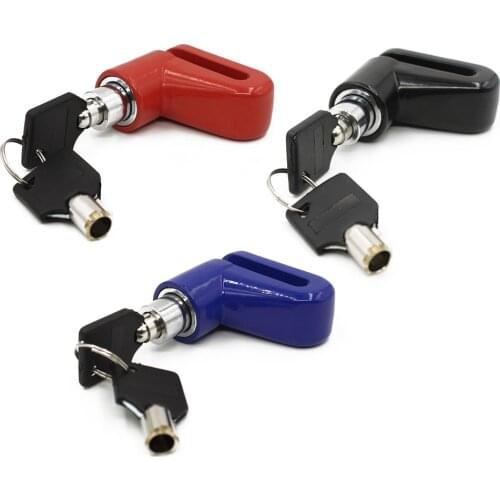 Security Protect Disc Brake Anti-theft Disk Disc Brake Wheel Rotor Lock For Scooter Motorcycle Alarm Lock Blue Black Red
