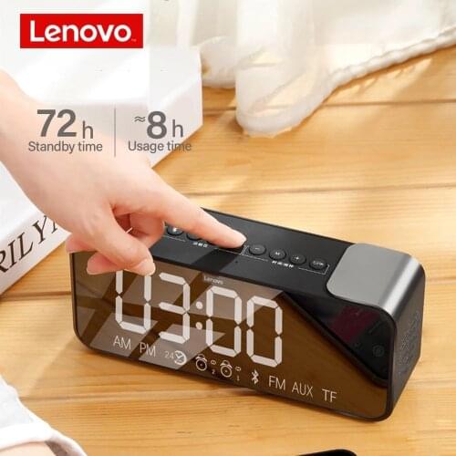 Lenovo L022 Bluetooth speakers With LED Time Diaplay Portable Wireless Subwoofer Bluetooth 5.0 Support TF card FM AUX speakers