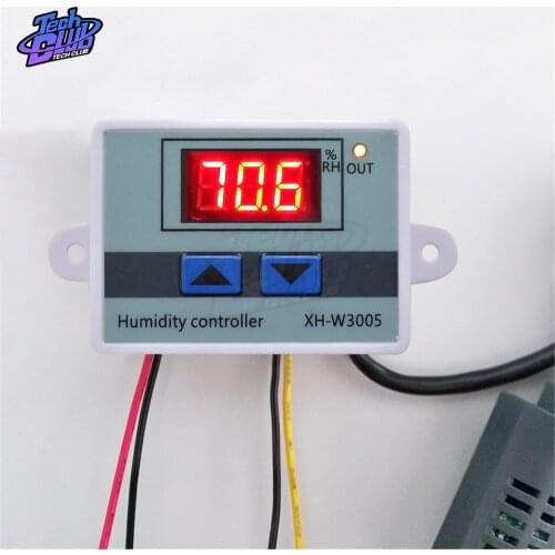 Digital Humidity Controller XH-W3005 12V 24V 220V Humidistat Hygrometer Humidity Control Switch regulator + Humidity sensor