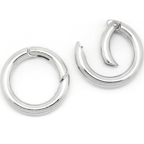 DoreenBeads Zinc metal alloy Safety Rings Round silver color 25mm(1") Dia, 1 Piece