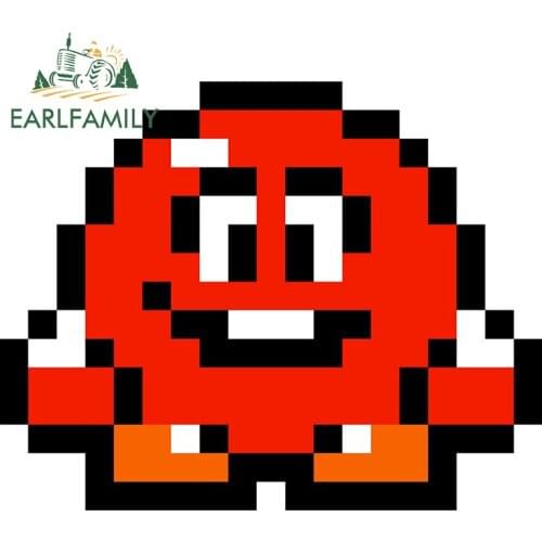EARLFAMILY 13cm x 11.3cm for Pixel Bubbles Decal Motorcycle Funny Car Stickers Scratch-Proof Trunk Bumper Cartoon Vinyl Car Wrap