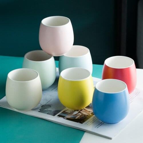 Nordic INS style glazed ceramic drum cups home coffee milk cup hotel restaurant small cup