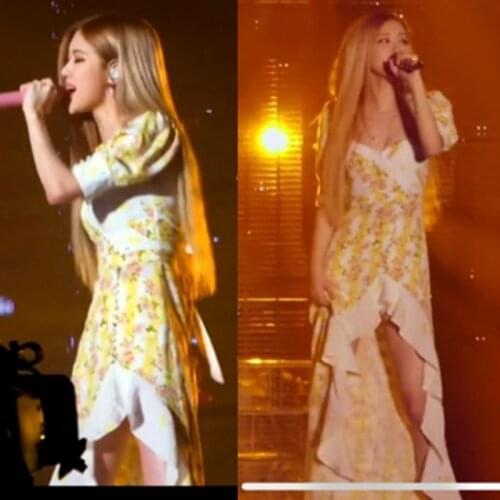 Kpop Seo Yea Ji ROSE korea Streetwear Elegant sexy backless dress women summer irregular fashion lace-up high waist long dresses