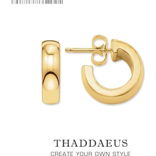 Creole Hinged Hoop Earrings Gold,Europe Style Ethnic Trendy Fashion Good Jewerly For Women,2018 Gift In 925 Sterling Silver