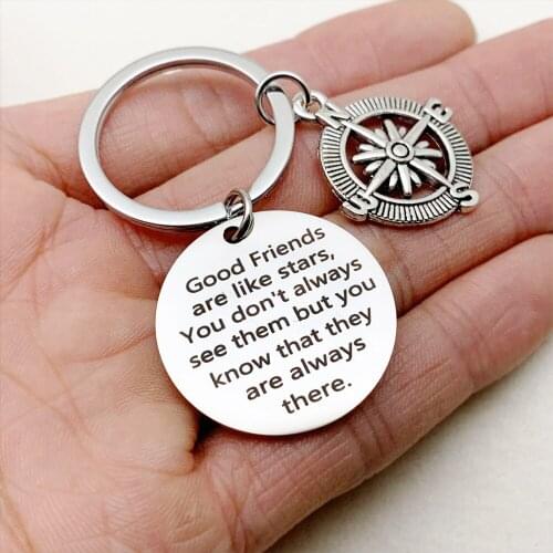 Metal Best Friend Gift Friendship Keychains Key Chains Charms Keyring Good Friends Gifts