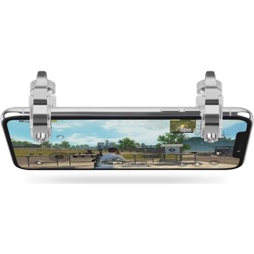 Metal Smartphone Mobile Gaming Trigger For Pubg Mobile Gamepad Fire Aim Button L1R1 Key Shooter Pubg Controller Triggers