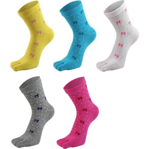 Toe Socks Women Girl Five Finger Socks For Woman Combed Cotton Bowknot Socks With Toes Novelty Breathable Short Socks Brand