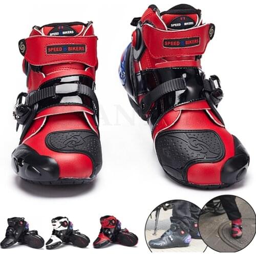 NEW Motorcycle Boots Motorcycle Riding Boots Men Leather Non - slip Short Motor Boots Moto Shoes Motorbike Shoes