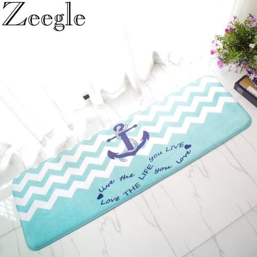Creative Printing Kitchen Carpet Hallway Doormat Anti Slip Bathroom Living Room Carpet Kids Bedroom Bedside Floor Mats Area Rug