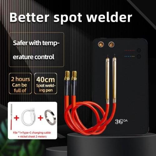 Portable Spot , Handheld Welding Pen kit for 6 Gears Adjustable, DIY Mini Spot Machine with Nickel Sheet (Black)