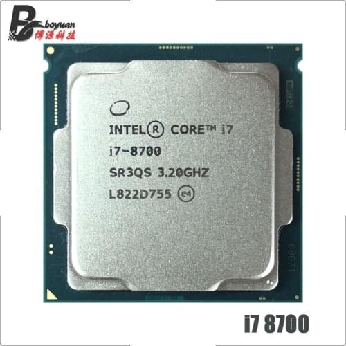 Intel Core i7-8700 i7 8700 3.2 GHz Six-Core Twelve-Thread CPU Processor 12M 65W LGA 1151
