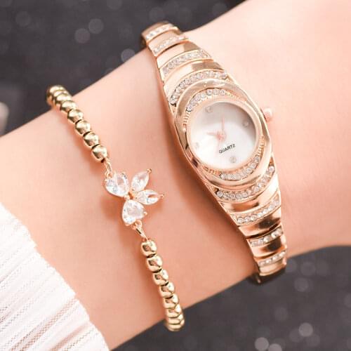Luxury Women Diaomnd Braceket Watches With Bangle Elegant Ladies Silver Stainless Steel Dress Quartz Clock Womens Watches