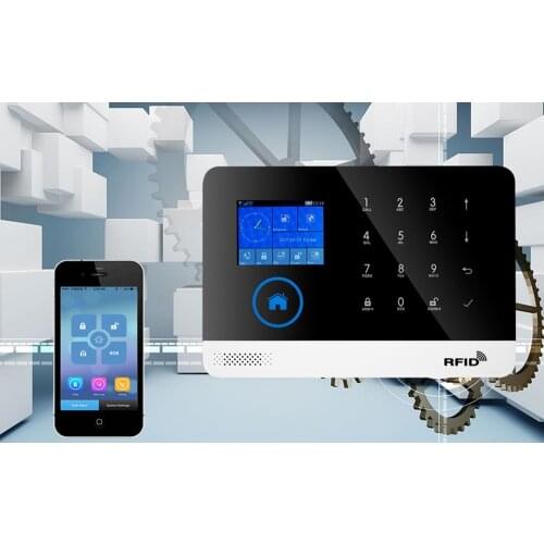 Smart Home WiFi GSM Alarm System Work With Alexa 433MHz Wireless & Wired Detector Kit Alarm System for Home
