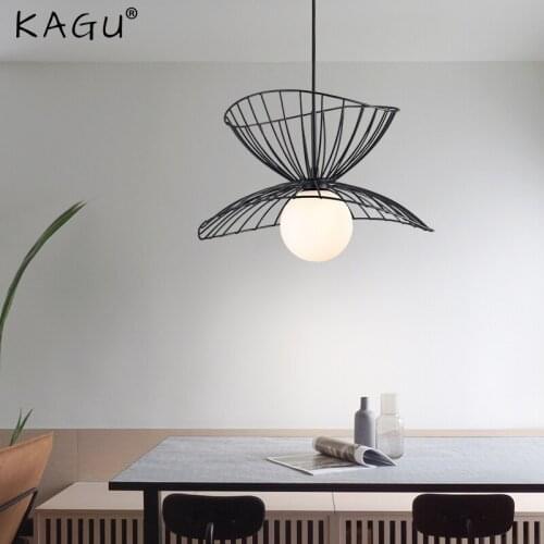 Nordic Minimalist Modern Restaurant Dining Room Straw Hat Chandelier Aisle Entrance Entrance Balcony Bedroom Net Red Lighting