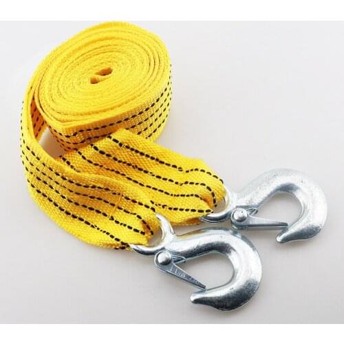 3Ton 4m Car Towing Rope Tow Cable Strap Towing Pull Rope with Hooks For Automobile Outdoor emergency for Audi BMW Mini