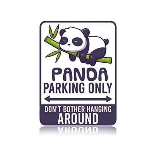 Panda Bedroom Decor - Decor Panda Parking Only, Don't Bothe Parking Street Sign.Cute & Funny Tin Wall Art for Boys or Girls Room