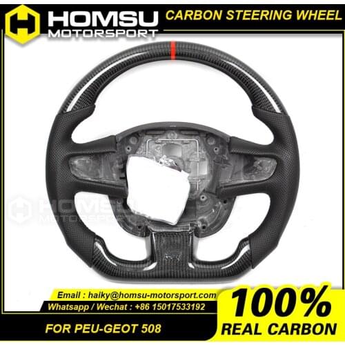 For peugeot 2015 508 Customize universal alcantar led carbon fiber racing wheel convertible auto steering wheel