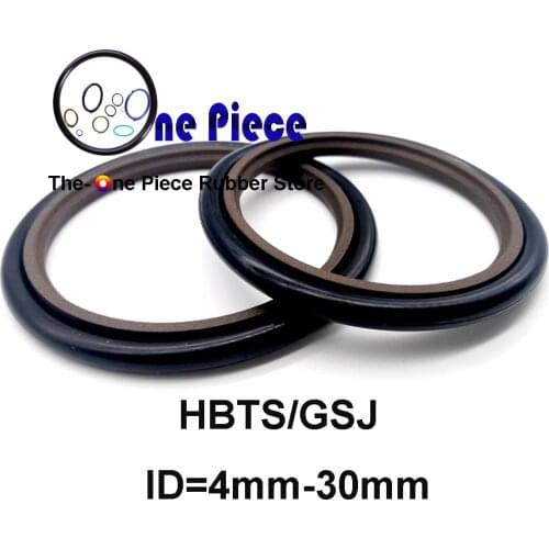 HBTS ROD seal ID=4-30 mm hydraulic cylinder parts High quality PTFE+BRONZE+NBR ORing GSJ rubber Rod seals