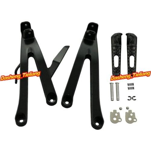 Motorbike Rear Passenger Footpegs Footrests Pegs Mount Brackets Kit For Honda CBR600RR 2007-2011 F5 Replacement Parts