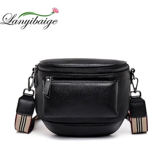 Womens Fandbags Retro Fashion Shoulder Bag High-Quality First Layer Cowhide Diagonal Span Ladies Bag Solid Color Casual Handbag