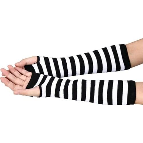 Winter Wrist Arm Hand Warmer Knitted Long Gloves Mitten Long Fingerless Gloves Unisex Casual Mitten gloves перчатки и варежки