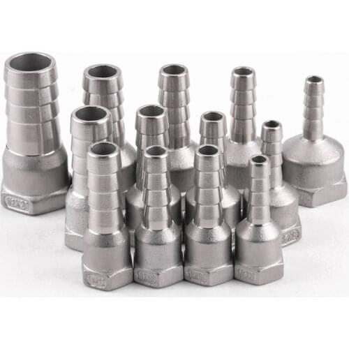 1/4" 3/4" 1/2" 3/4" 1" BSP Female 6 8 10 12 15 16 19 20 25 32mm Hose Barb Hosetail Pipe Fitting Coupler 304 Stainless Water Gas