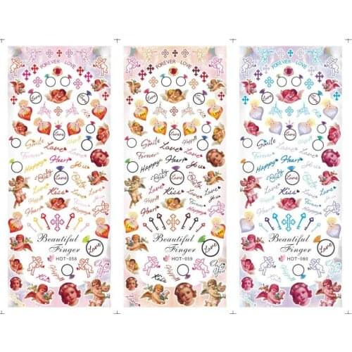 1 Sheet Angel Series Water Stickers Nail Art Stickers Decals Nail Art DIY Decoraties