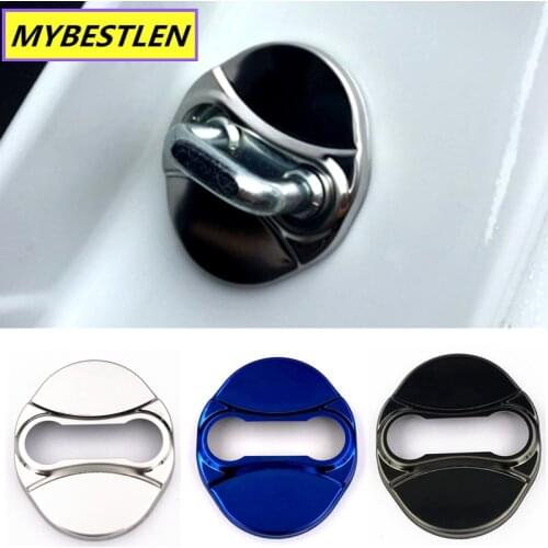 For Hyundai Tucson IX35 I30 Elantra Azera Veracruz Kia Sportage accessories 4pcs Stainless Steel Car Door Lock Cover Car Styling
