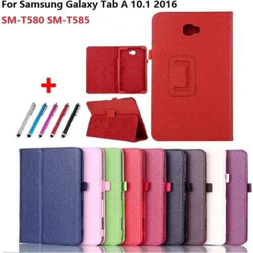 For Samsung Galaxy Tab A 10.1 2016 T580 T585 A6 Stand Cover PU Leather Case for Samsung Tab A6 10.1 SM-T580N T585 SM-T585 10 1