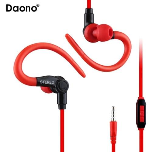 Daono A08 sport earphone Music Headset Stereo Headphones with Mic 3.5mm Earbuds for All Mobile Phone Tablet MP3