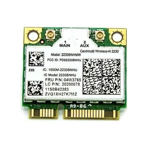 SSEA for Intel Wireless-N 2230 2230BNHMW WIFI Bluetooth 4.0 half Mini PCI-E Wireless card for IBM Y400 Y500 E430 E530 04W3765