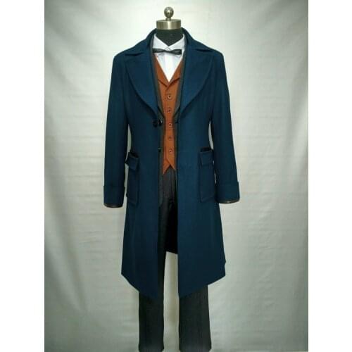 Movie Fantastic Beasts and Where to Find Them Newt Scamande Cosplay Costume Full Set Custom Made